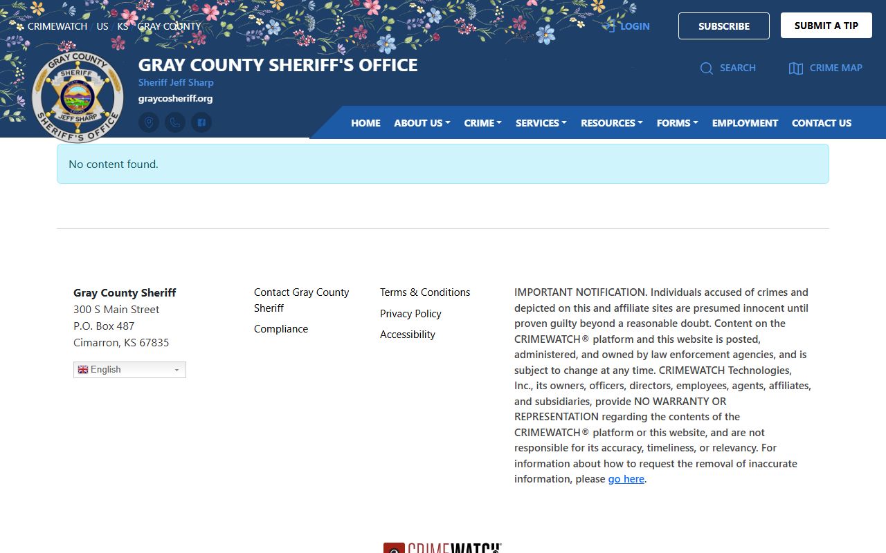Gray County CRIMEWATCH warrants channel for inmate records